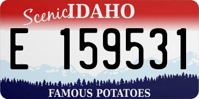 ID license plate E159531