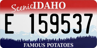 ID license plate E159537