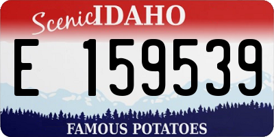 ID license plate E159539