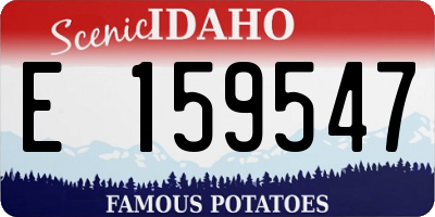 ID license plate E159547