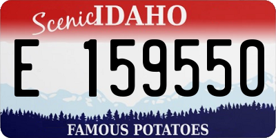 ID license plate E159550