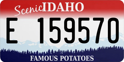 ID license plate E159570