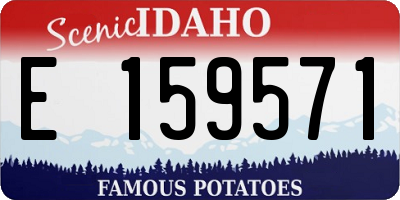 ID license plate E159571