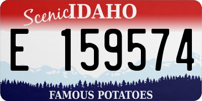 ID license plate E159574