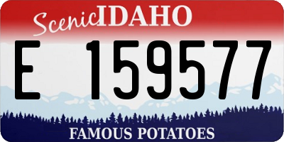 ID license plate E159577