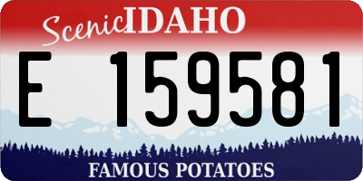 ID license plate E159581