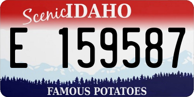 ID license plate E159587