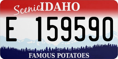 ID license plate E159590