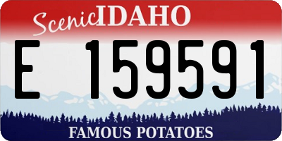 ID license plate E159591