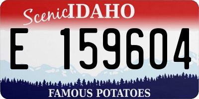 ID license plate E159604
