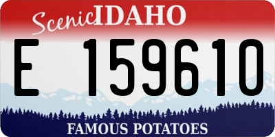 ID license plate E159610