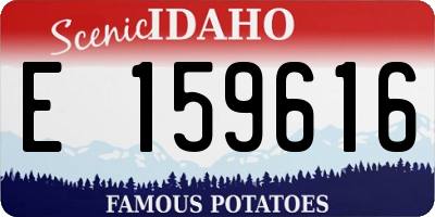 ID license plate E159616