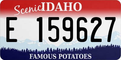ID license plate E159627