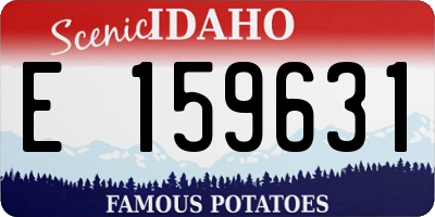 ID license plate E159631