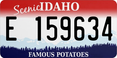 ID license plate E159634