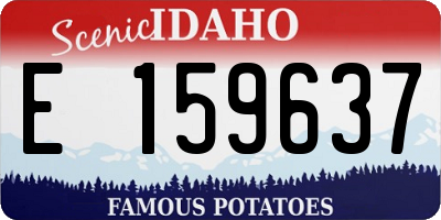 ID license plate E159637