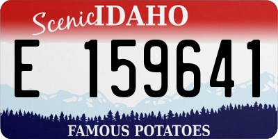 ID license plate E159641