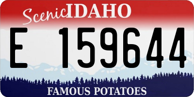 ID license plate E159644