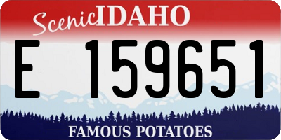 ID license plate E159651