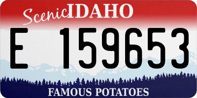 ID license plate E159653