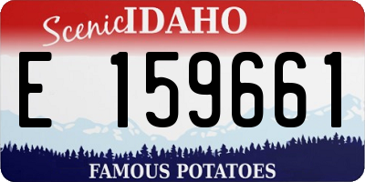ID license plate E159661