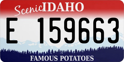 ID license plate E159663