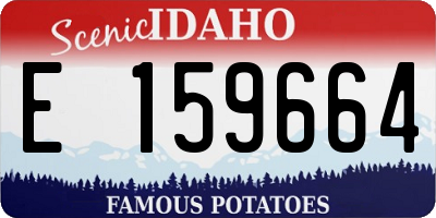 ID license plate E159664