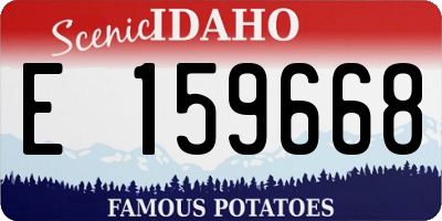 ID license plate E159668