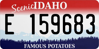 ID license plate E159683