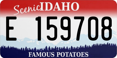 ID license plate E159708