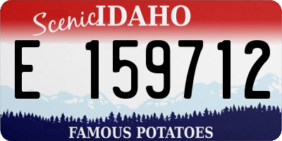 ID license plate E159712