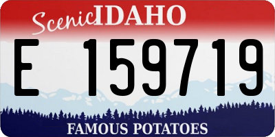 ID license plate E159719