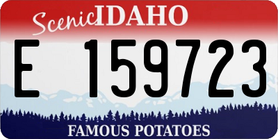 ID license plate E159723