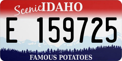 ID license plate E159725
