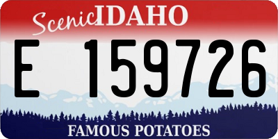 ID license plate E159726