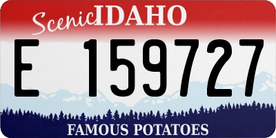 ID license plate E159727