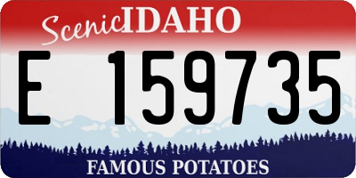 ID license plate E159735