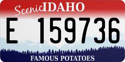 ID license plate E159736