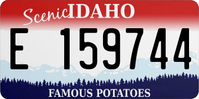 ID license plate E159744