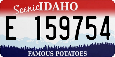 ID license plate E159754