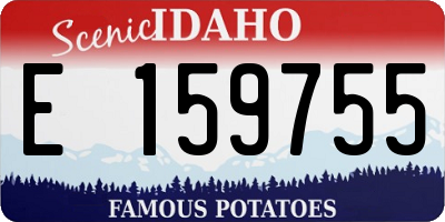 ID license plate E159755