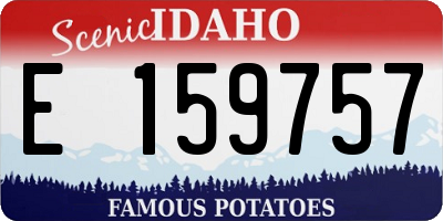 ID license plate E159757