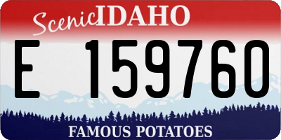 ID license plate E159760