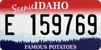 ID license plate E159769