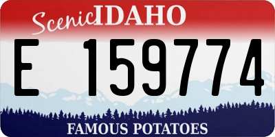 ID license plate E159774