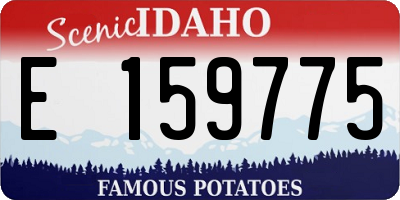 ID license plate E159775