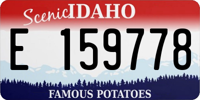 ID license plate E159778
