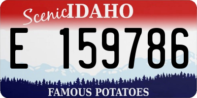 ID license plate E159786