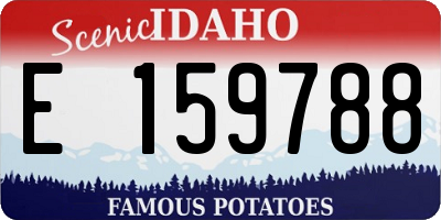 ID license plate E159788