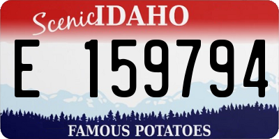 ID license plate E159794